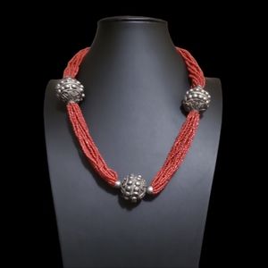 22" Vintage Strand Beaded Necklace Lot 1